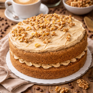 Coffee & Walnut Cake