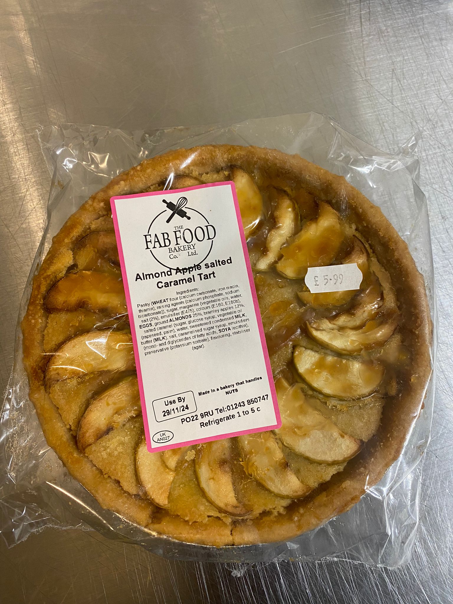 Almond & Apple Salted Caramel Tart (Retail)