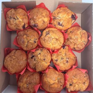 Raspberry & White Choc Muffin (12)