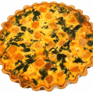Butternut Squash, Spinach & Feta Quiche