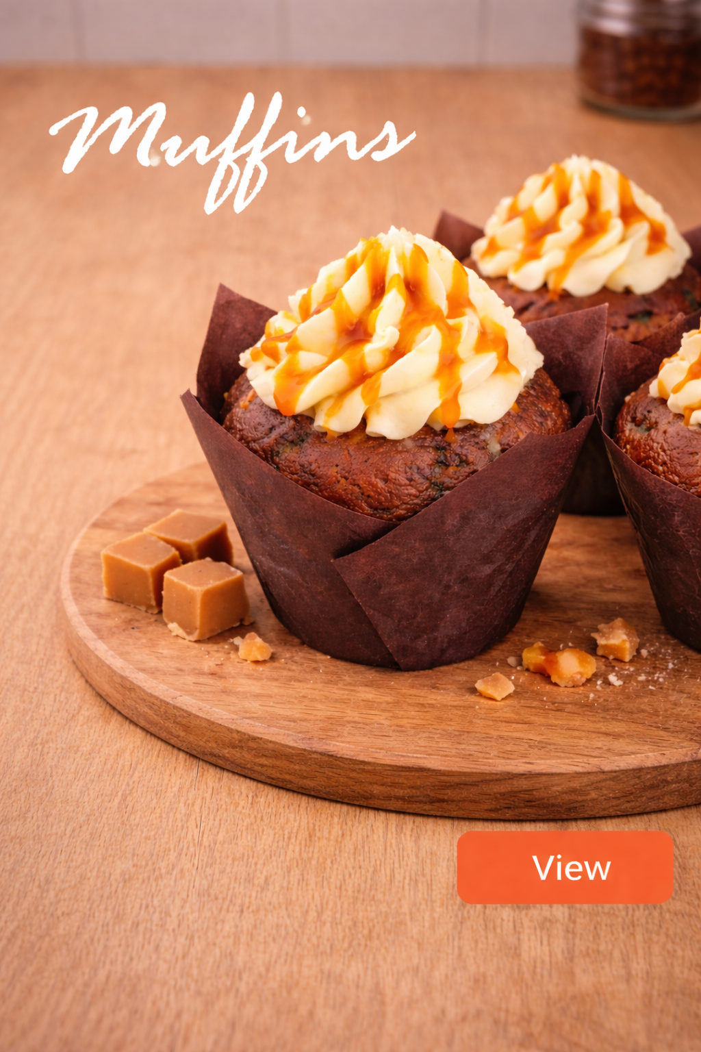 Salted Caramel muffin button