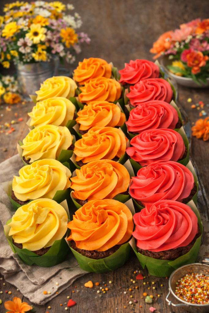 Tray of spring muffins fresh from The Fab Food Bakery Co Ltd